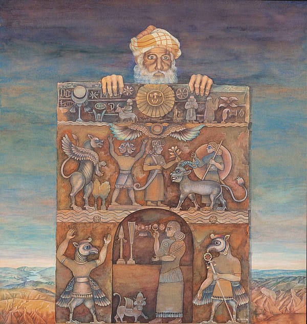 Lahit, Kagit üzeri karisik teknik, 35x40 cm, 1982